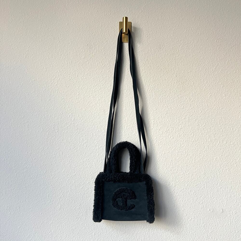 Telfar x Ugg Black Shearling Suede Small Shopping Bag - Picture 2 of 7